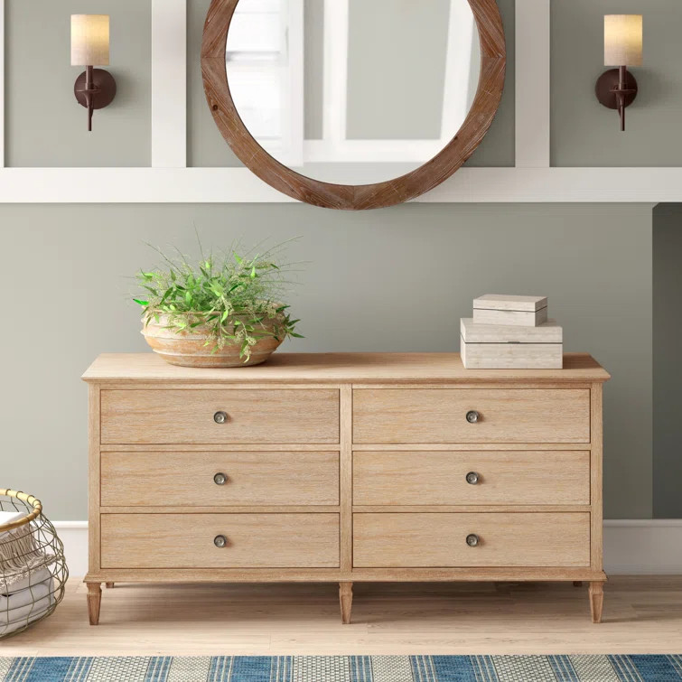 Garland Natural Wood 6 - Drawer Dresser | Wayfair North America
