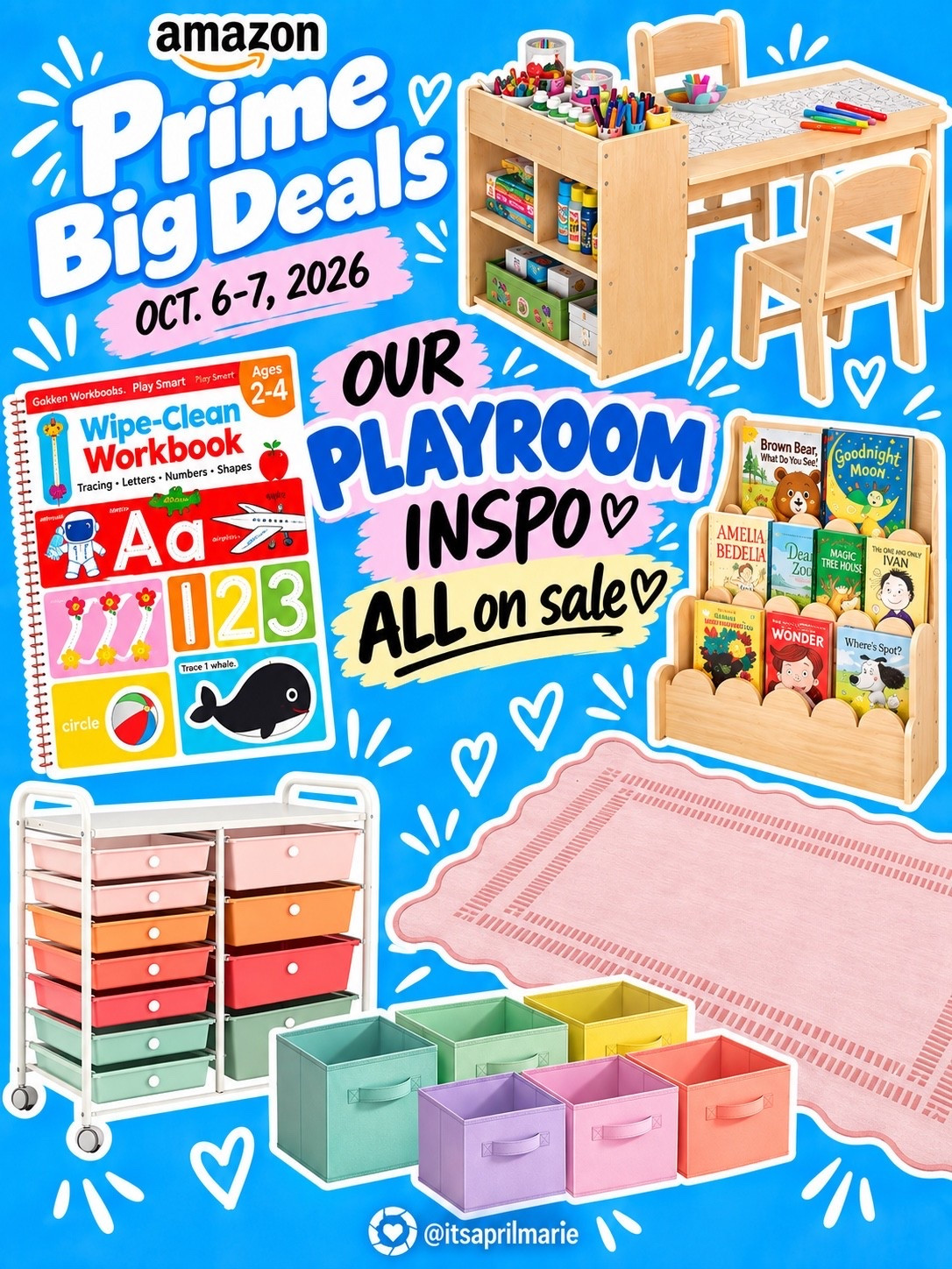 Our new playroom inspo & favs on sale for BIG DEAL DAYS! ✏️🧸🖍️📚  #LTKplayroom #LTKtoddler #LTKtoddlerlearning #LTKmom #LTKhome #LTKkids #LTKrug #LTKdesk #LTKbookshelf