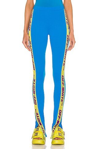OFF-WHITE Athleisure Logo Band Split Legging in Blue | FWRD | FWRD 