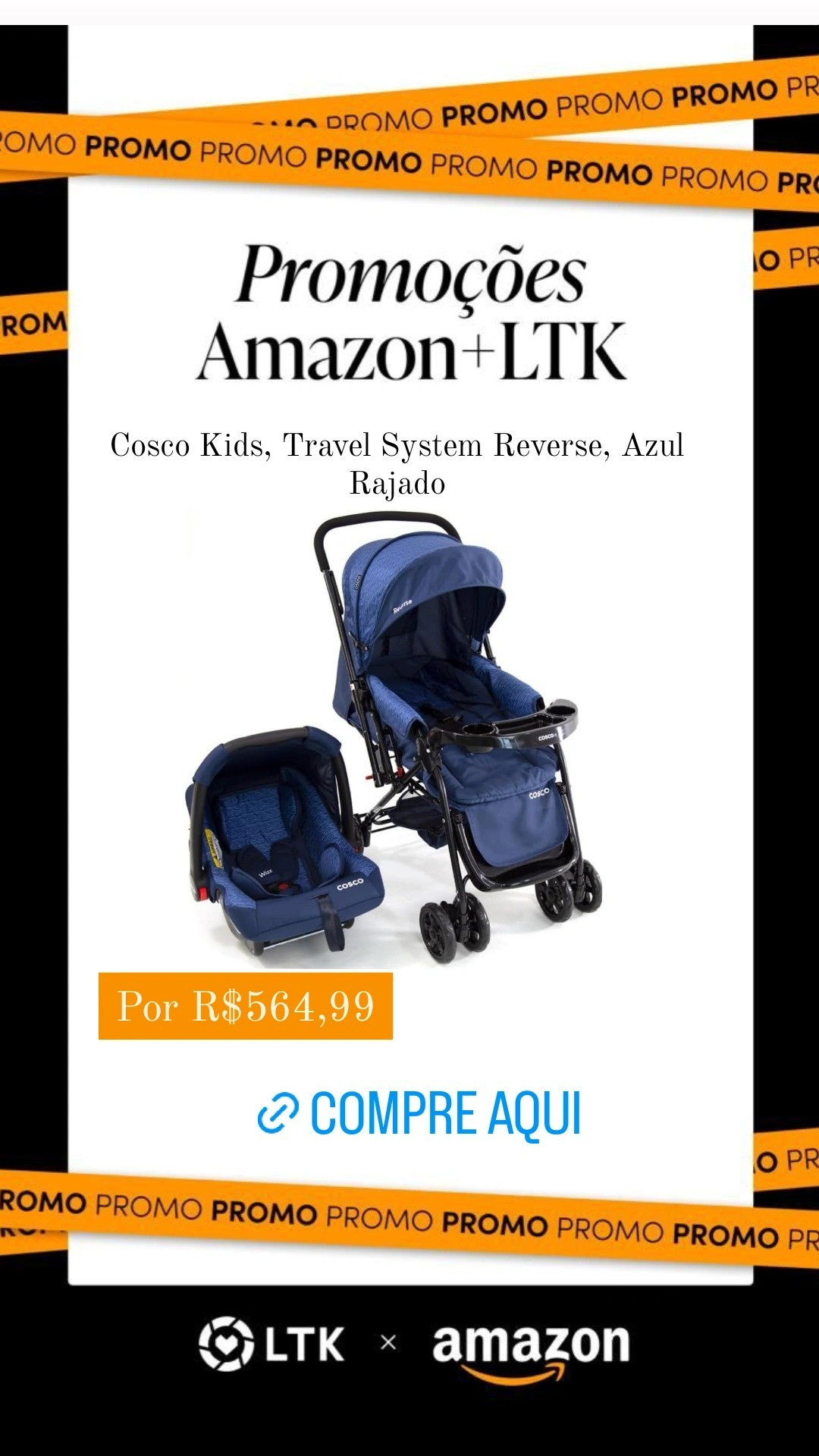 Falando de conforto e qualidade para o seu bebê o carrinho da Cosco sempre será a melhor opção

#LTKkids #LTKbrasil #LTKbaby