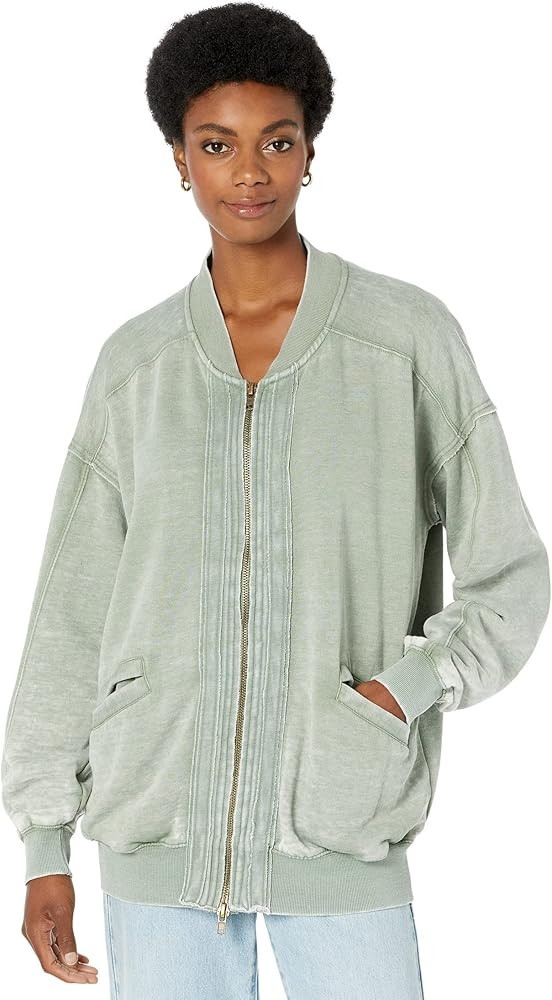 Free People Robby Bomber Jacket For Women - Sleek and Elegant Relaxed Fit, Lightweight and Breath... | Amazon (US)