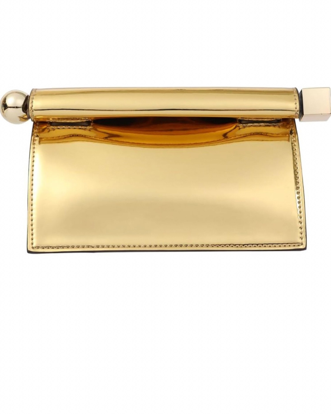 Trendy PU Leather Clutch Bag for Women Versatile Folding Evening Purse Metal Decoration Crossbody for Banquet Party