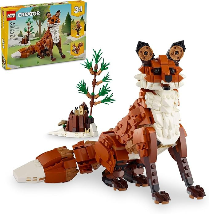 LEGO Creator 3 in 1 Forest Animals Red Fox Toys - Building Toys for Kids, Boys & Girls, Ages 9+ -... | Amazon (US)