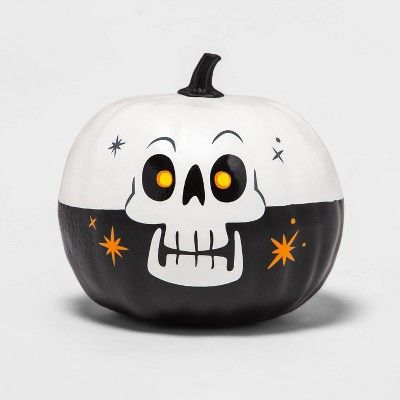 Painted Pumpkin Skull Character Halloween Decorative Sculpture - Hyde &#38; EEK! Boutique&#8482; | Target