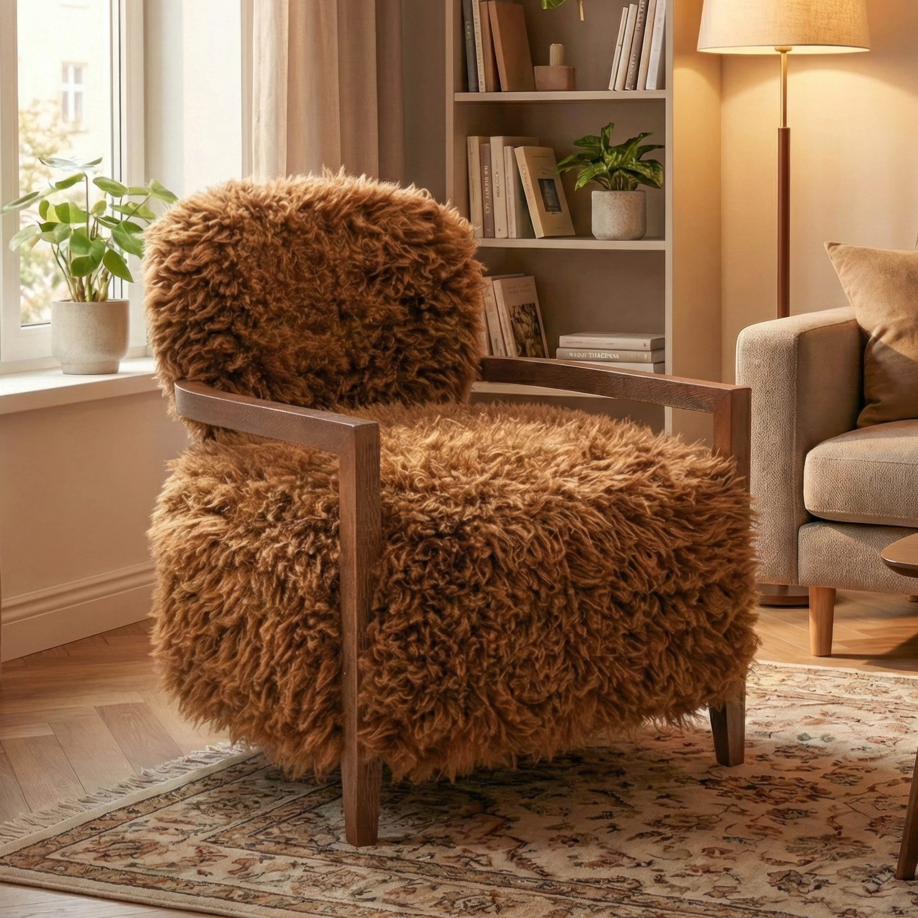 Tilton Ultra Soft Long-Haired Faux Fur Accent Chair | Wayfair North America