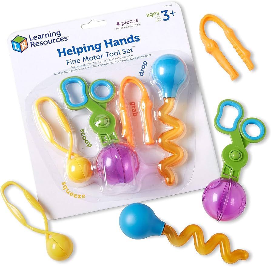 Learning Resources Helping Hands Fine Motor Tool Set Toy - 4 Pieces, Ages 3+ Fine Motor and Senso... | Amazon (US)