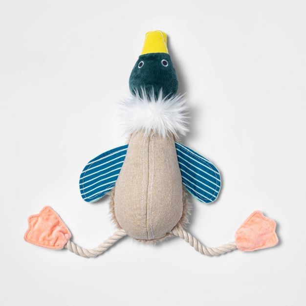 Duck Dog Toy with Rope - Gray - Boots & Barkley™ | Target