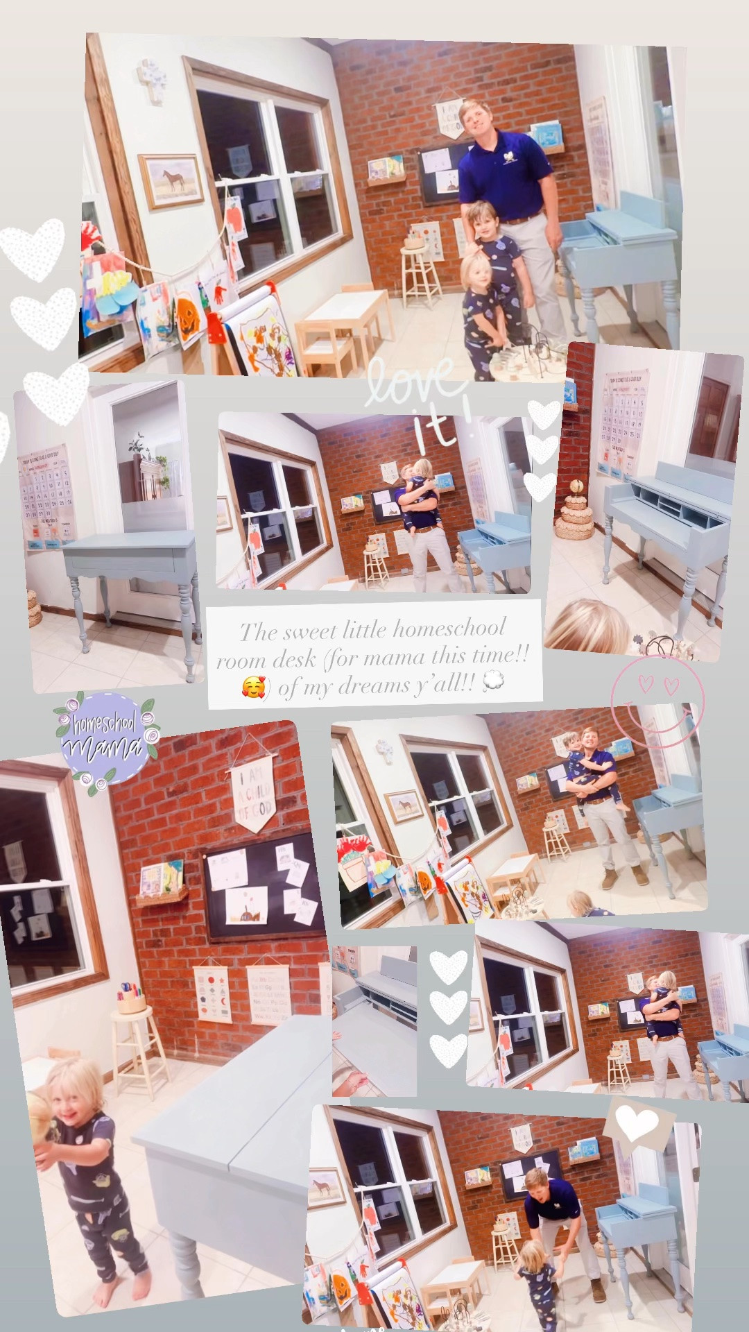 The sweet little homeschool room desk (for mama this time!! 🥰) of my dreams y’all!! 💭
