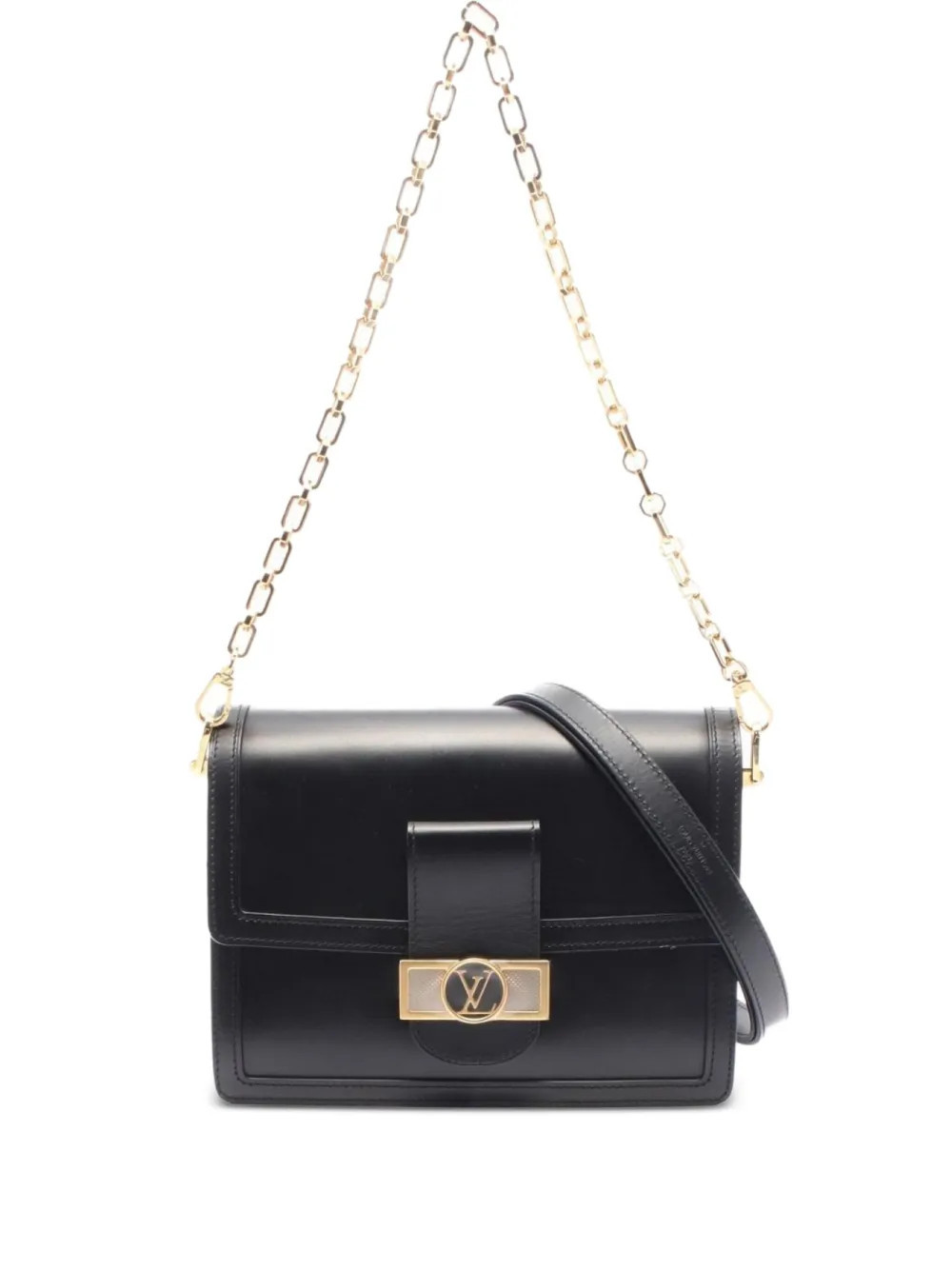 Louis Vuitton Pre-Owned 2019 Dauphine MM leather shoulder bag - Black | Farfetch Global
