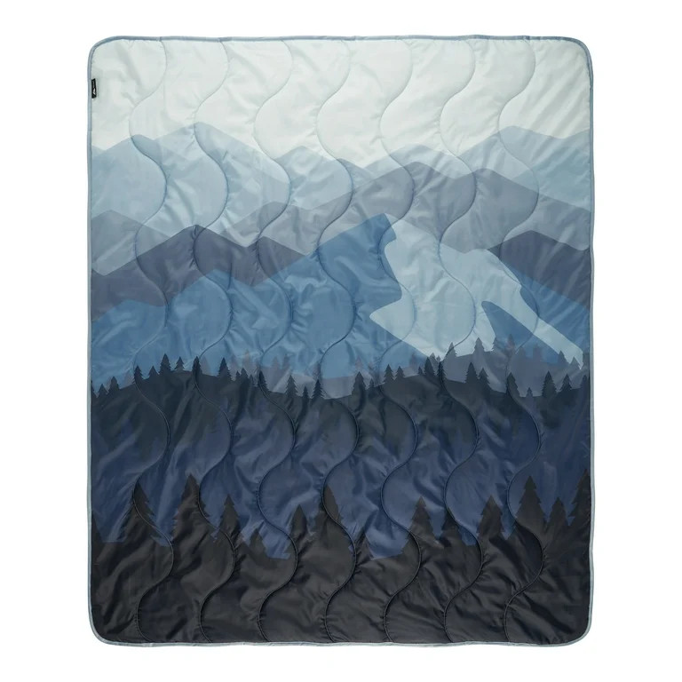 Ozark Trail Packable Blanket, 70" x 60" in Blue Mountain Scene Design with Stuff Sack for Camping... | Walmart (US)