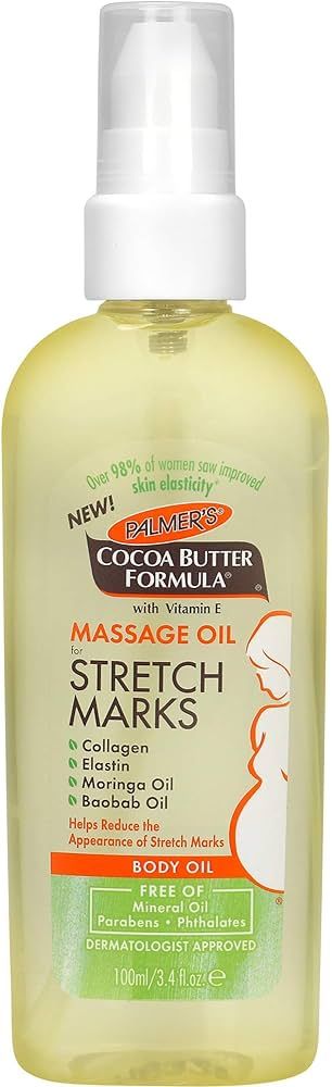 Palmer's Cocoa Butter Formula Massage Oil for Stretch Marks and Pregnancy Skincare, 3.4 Ounces | Amazon (US)