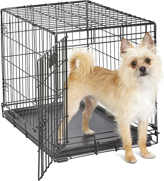 MidWest Homes for Pets 24-Inch iCrate for Small Breeds, 12-20 lbs, Single Door Folding Dog Crate ... | Amazon (US)