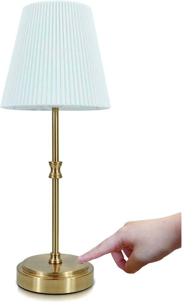 Cordless Table Lamp Rechargeable Vintage Gold-5000mAh Battery Operated Lamp for Decor, 2700K Step... | Amazon (US)