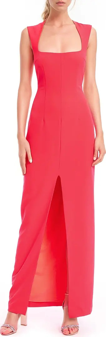 Square Neck Sheath Gown | Nordstrom