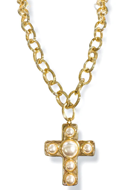 Have A Purpose Pearl Cross Long Necklace | The Willow Tree