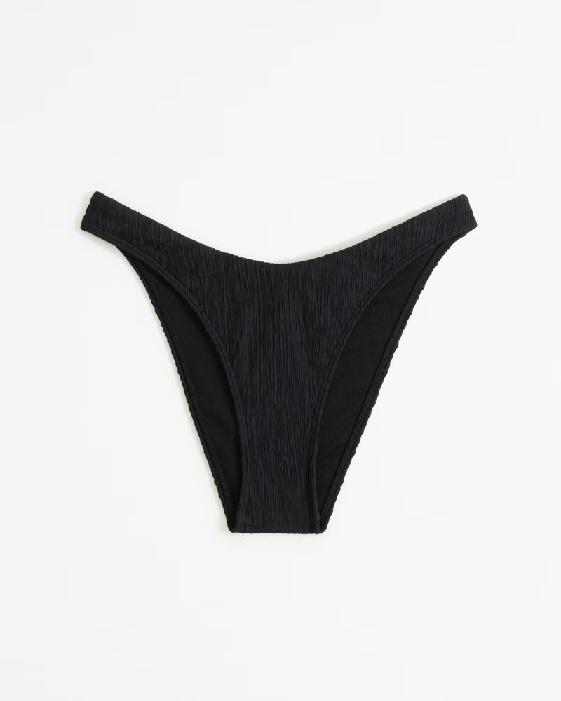 Abercrombie & Fitch Women's High-Leg Cheeky Bottom in Black - Size XXS | Abercrombie & Fitch (US)