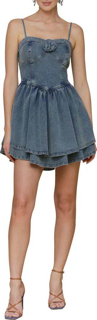 Avec Les Filles Bustier Denim Minidress | Nordstrom | Nordstrom