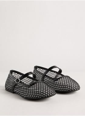 Fishnet Mary Jane Flat (WW) | Torrid (US & Canada)