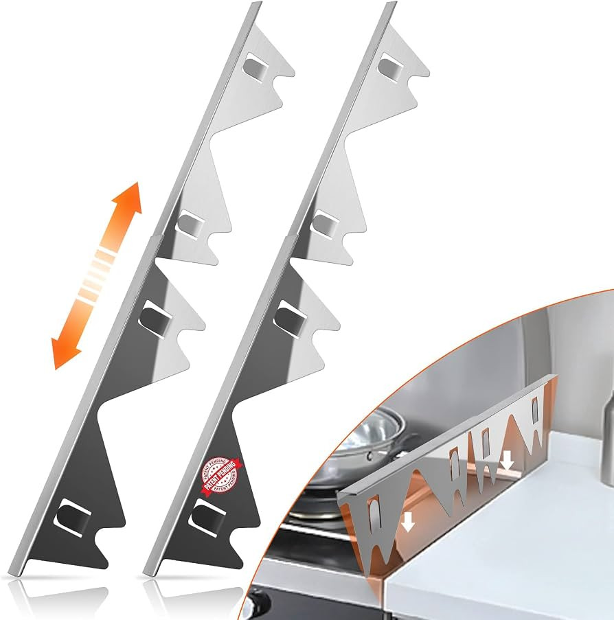 Stainless Steel Stove Gap Covers,Stove Gap Filler, Range Trim Kit, Stove Gap Guards, Heat Resista... | Amazon (US)