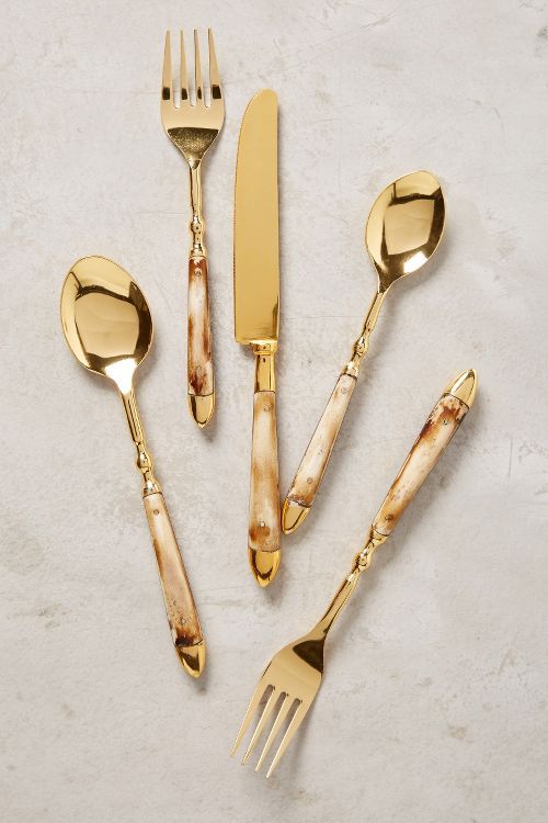 Horn Inlay Flatware | Anthropologie (US)