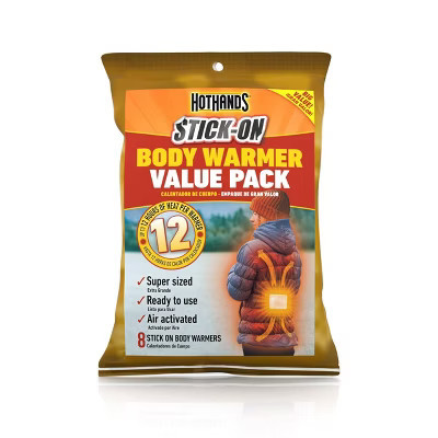 HotHands 8pk Stick on Body Warmers: Iron Material, 12-Hour Duration, 127°F Max Temp, Back & Torso Application, 11.1 oz | Target