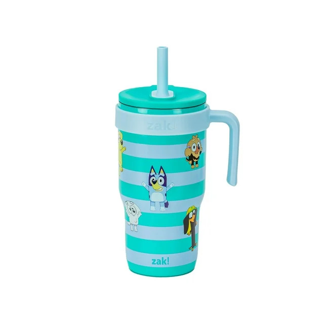 Zak Designs 18oz Bluey Kids Straw Handle Tumbler, Stainless Steel Vacuum Insulated Cruiser Tumble... | Walmart (US)