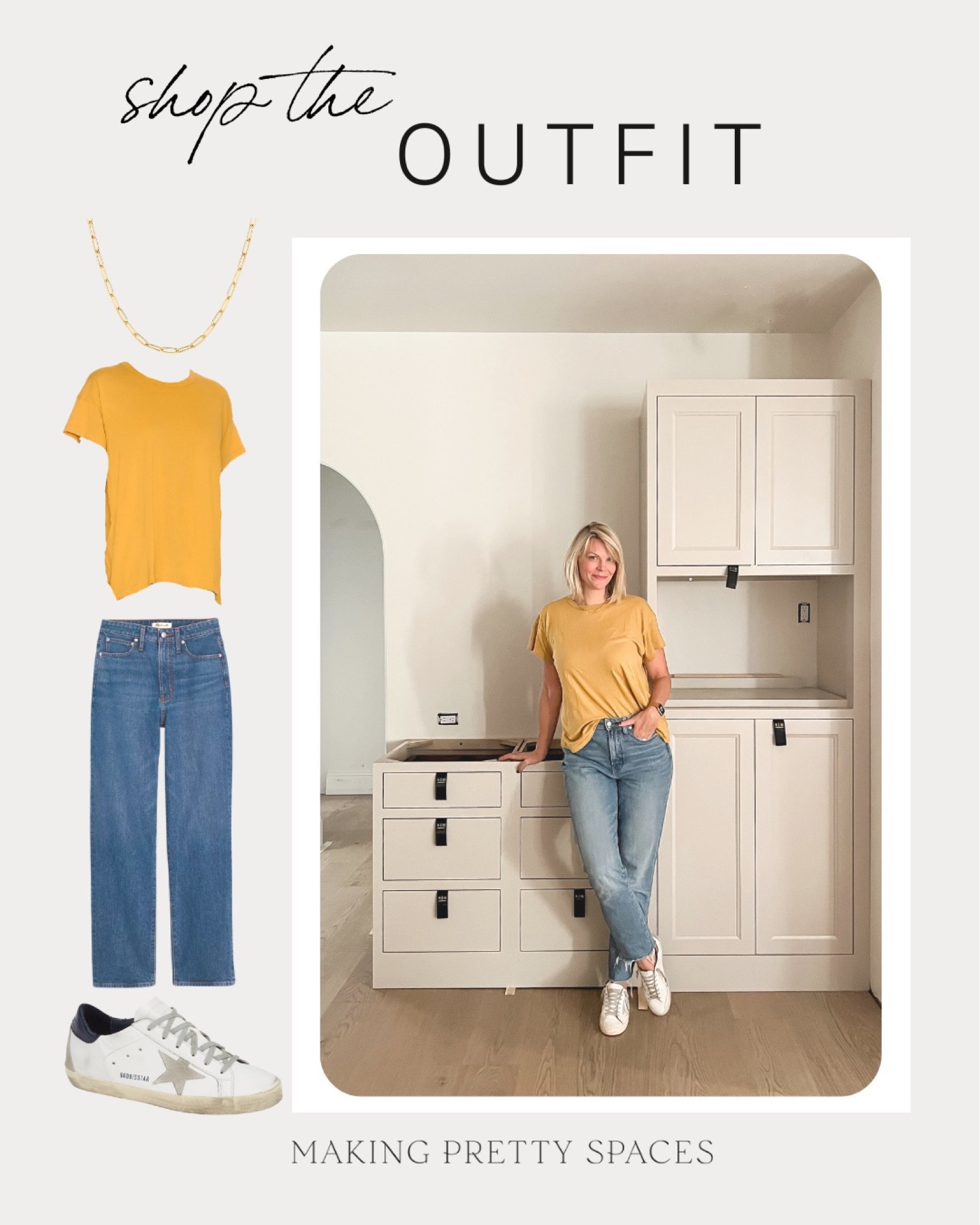 Shop my outfit!
Madewell jeans, Revolve shirt, Golden Goose, gold necklace

#LTKfit #LTKstyletip #LTKworkwear