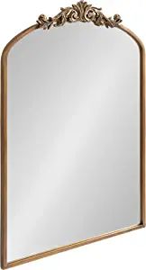 Kate and Laurel Arendahl Traditional Arch Mirror, 24 x 36, Antique Gold, Baroque Inspired Wall De... | Amazon (US)