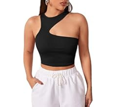 Womens Asymmetrical Crop Tank  | Amazon (US)