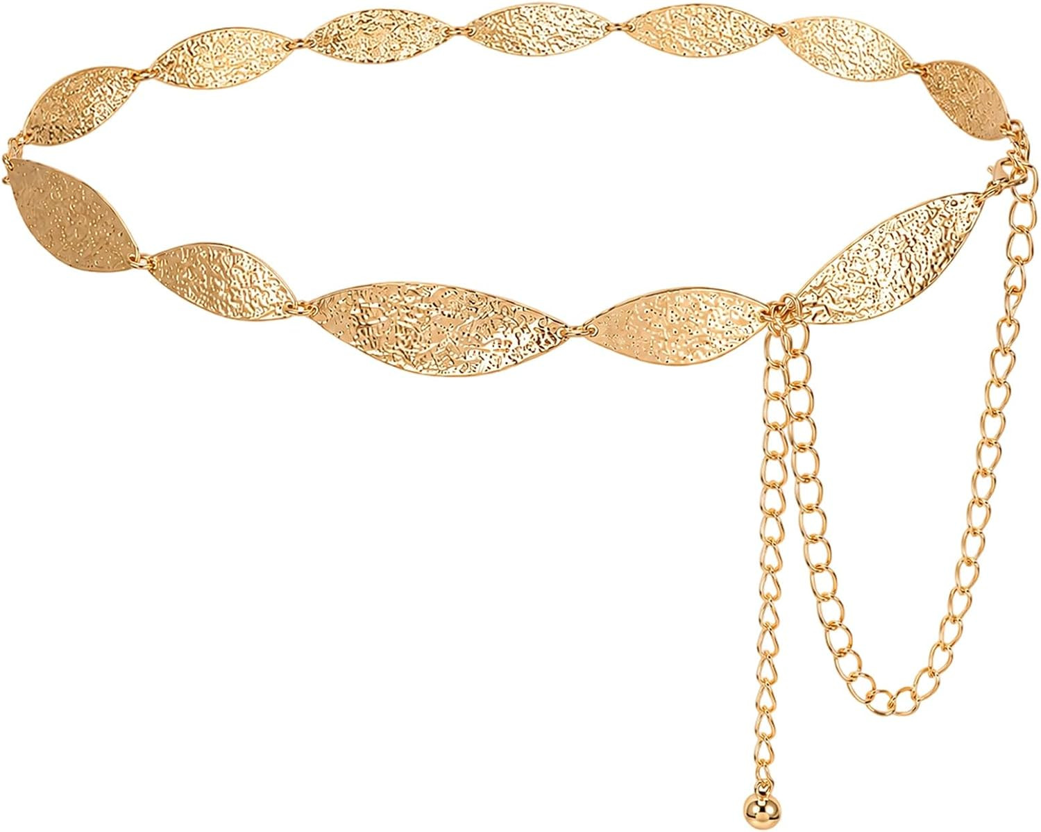 Gold Chain Belt for Dress, Adjustable Western Boho Waist Belts | Amazon (US)