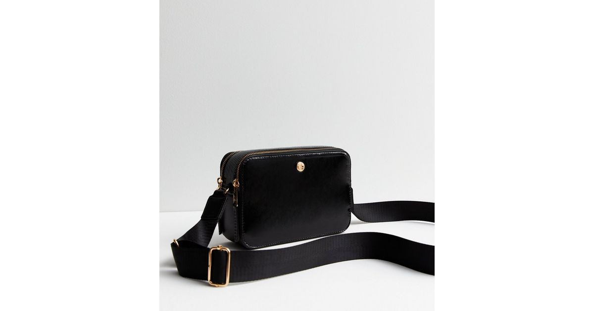 Black Patent Cross Body Camera Bag
						
						Add to Saved Items
						Remove from Saved Items | New Look (UK)