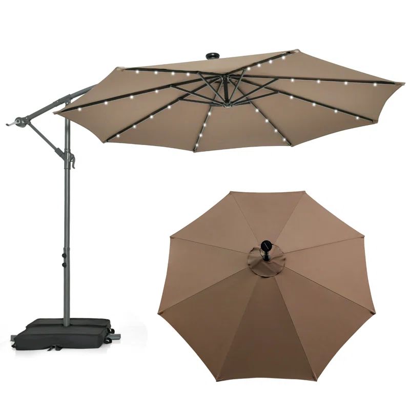 Isley 120'' Lighted Cantilever Umbrella | Wayfair North America