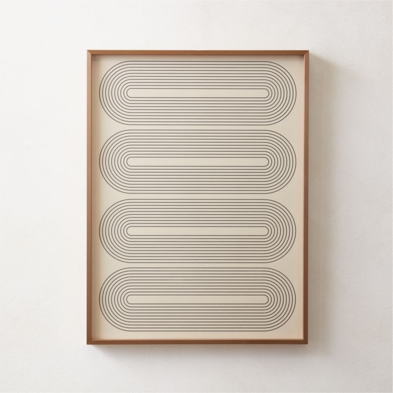 Gia I Unmatted with Brass Gallery Frame 18"x24" | CB2 | CB2