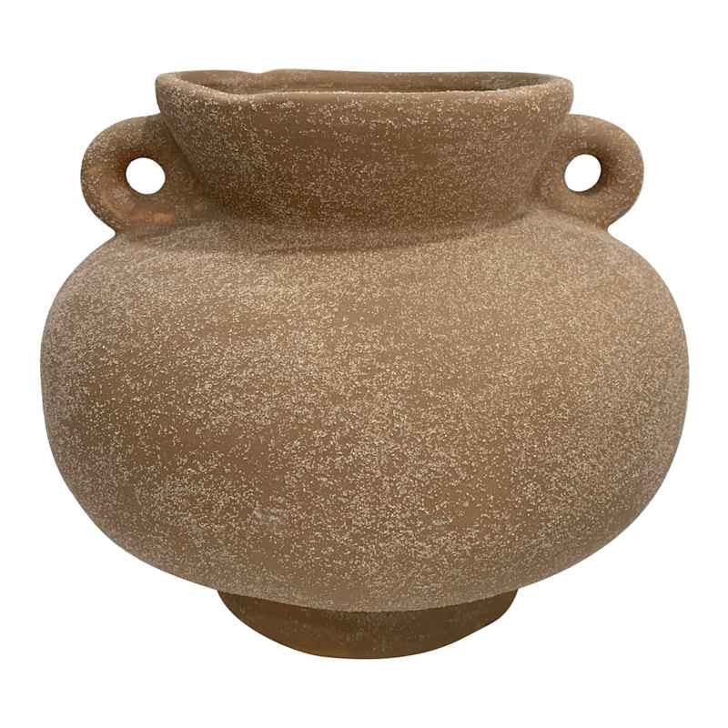 Neutral Ceramic Vase, 8" | At Home