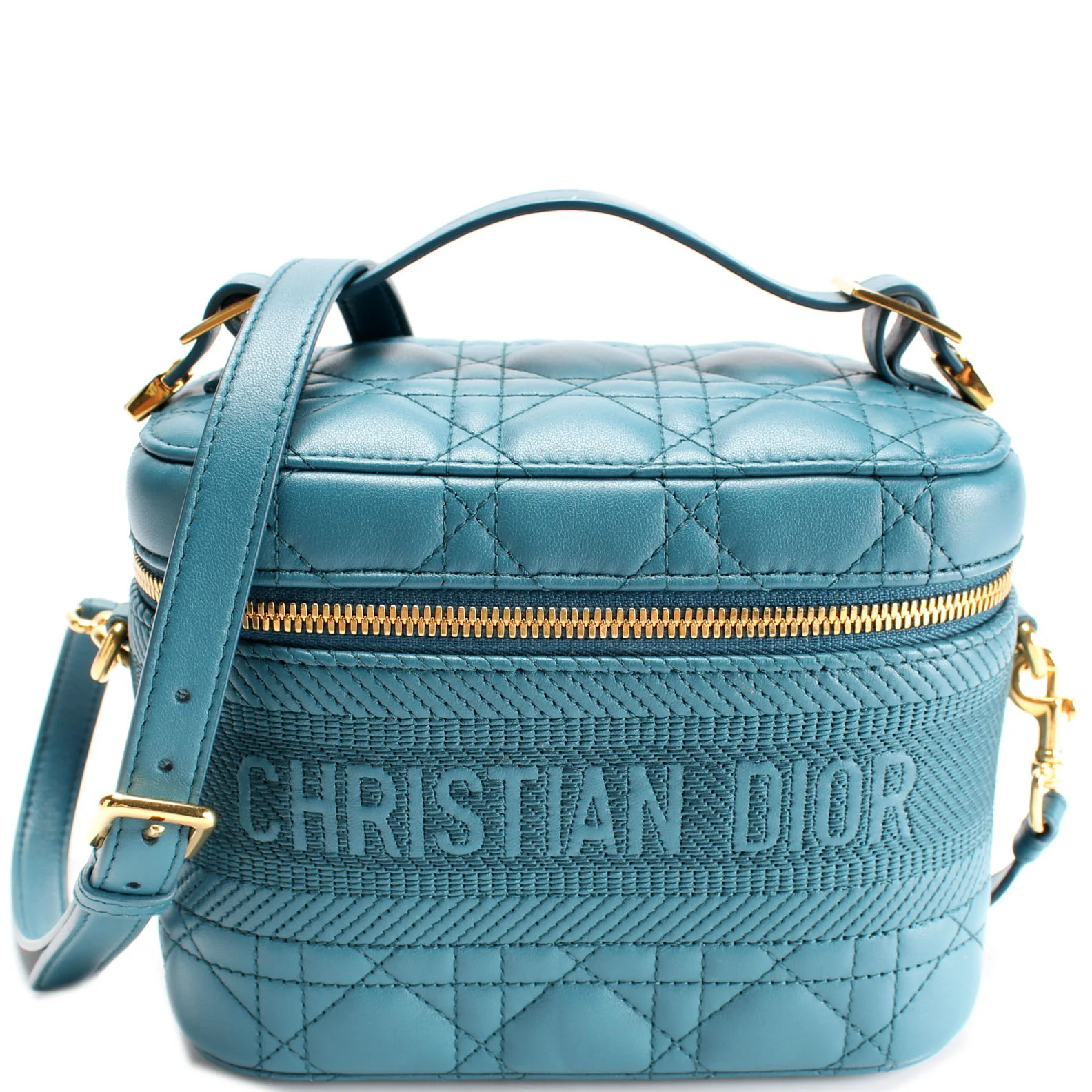 Diortravel Small Vanity Case Lambskin Cannage | Keeks Designer Handbags