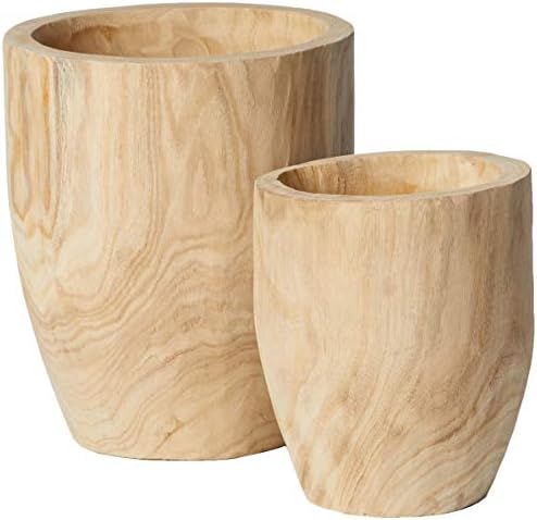 Creative Co-op DA5750 Wood Planters, 2 Piece | Amazon (US)