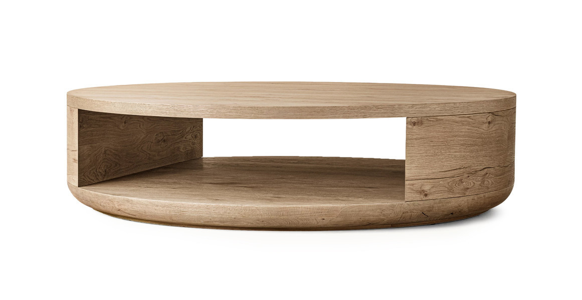 Lumora Round Solid Wood Coffee Table | Manhattan Home Design
