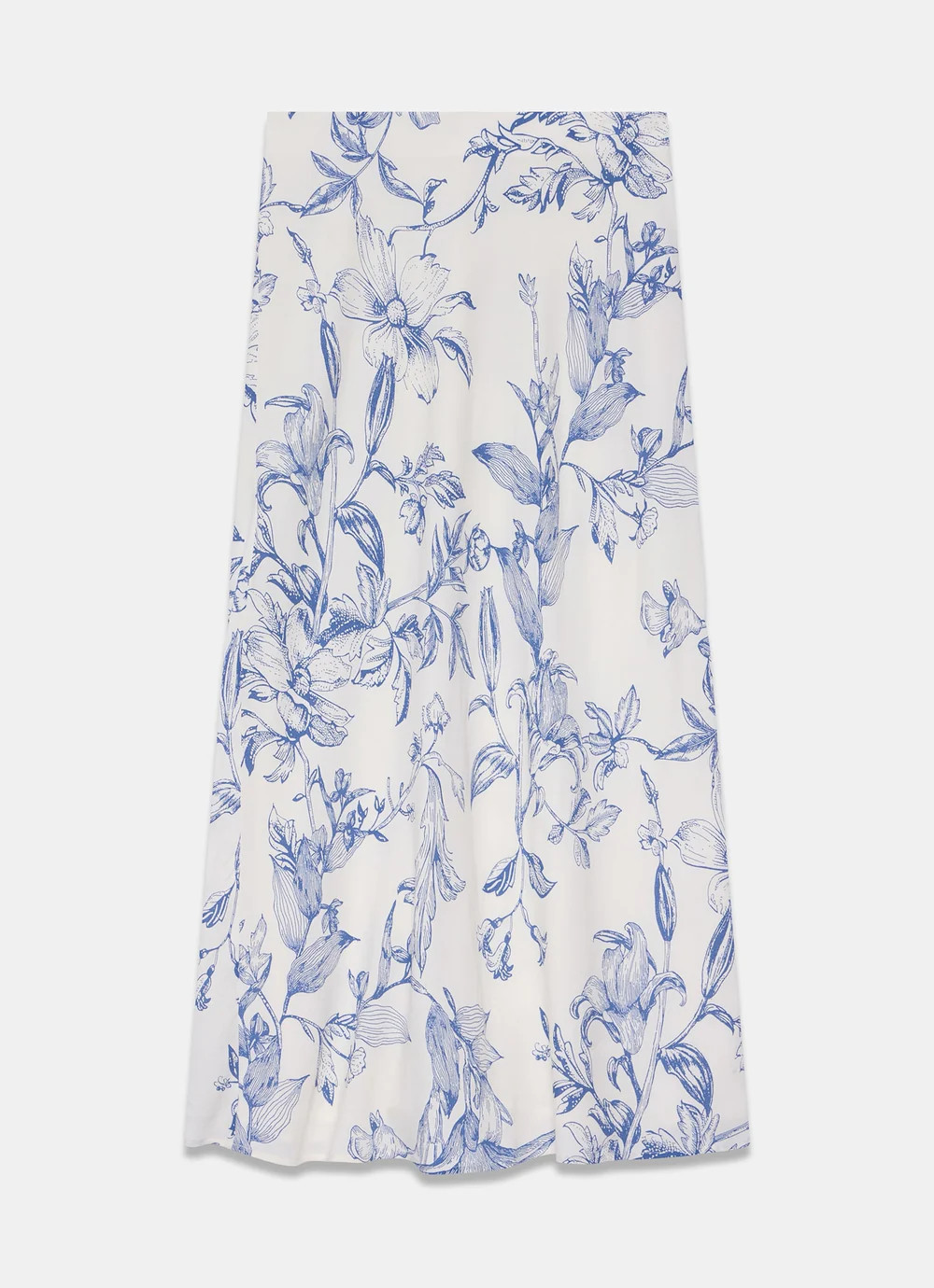 Blue Floral Print Slip Skirt | Mint Velvet