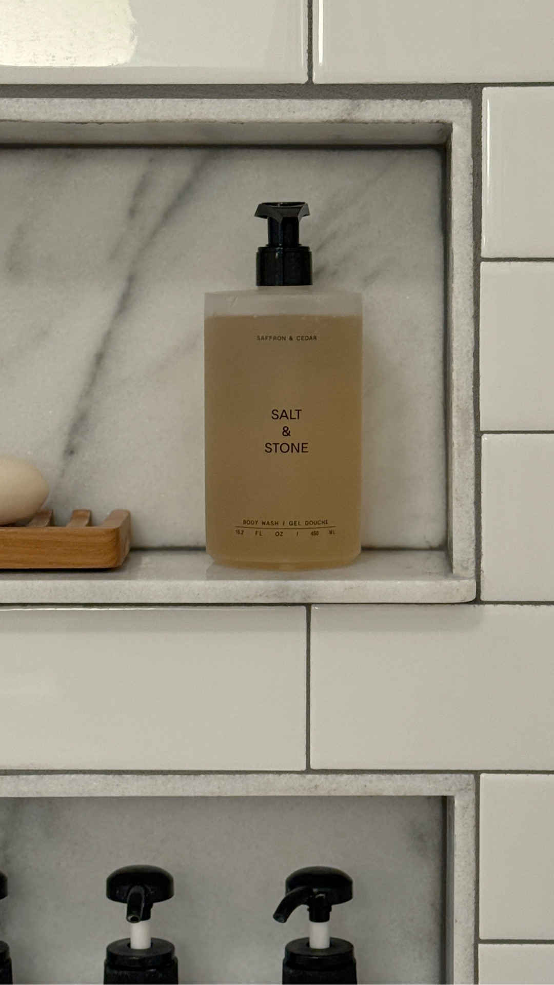 If you’re looking for a luxe body wash with good packaging… saffron & cedar from Salt & Stone! ￼

#LTKBeauty #LTKselfcare #LTKHome