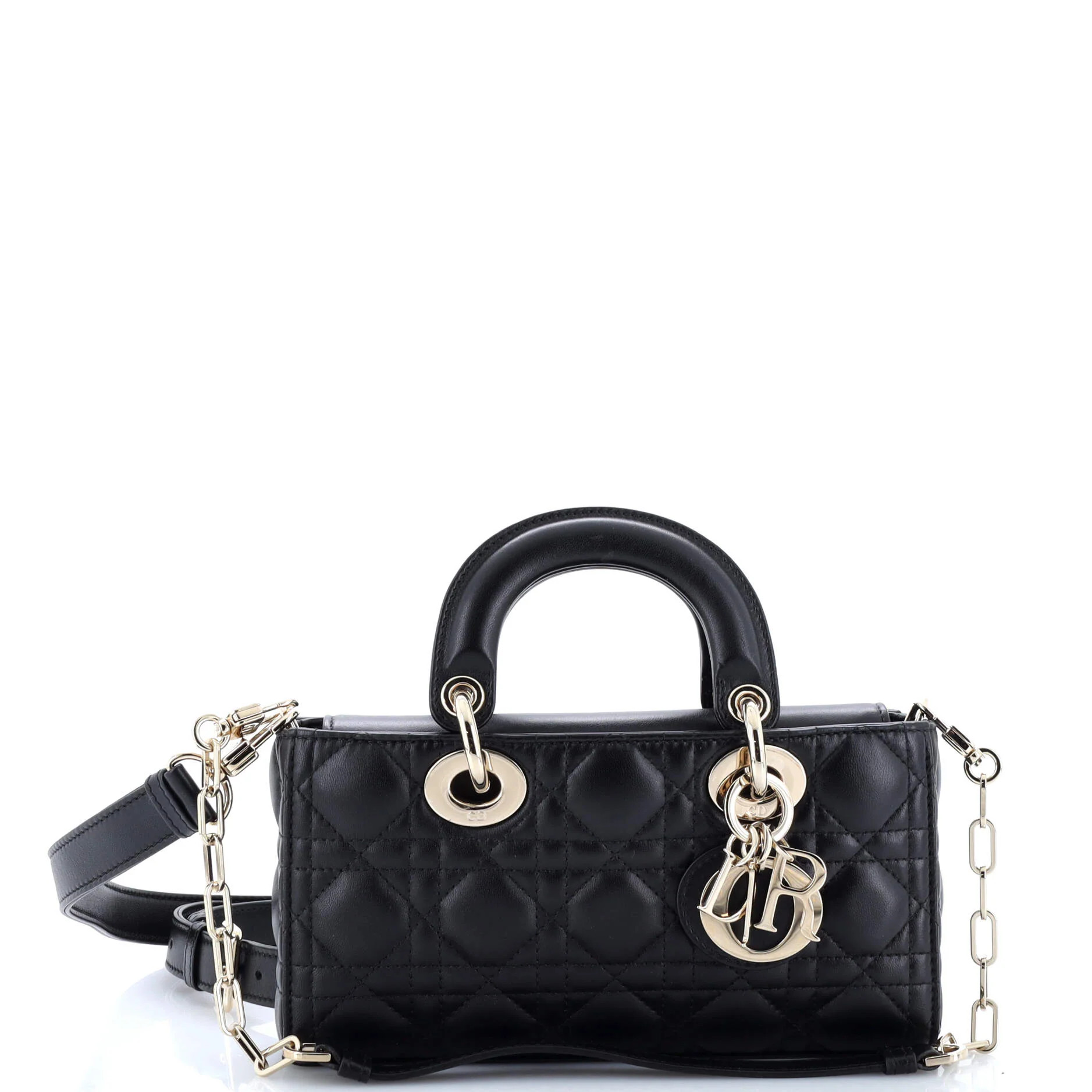 Lady D-Joy Bag Cannage Quilt Lambskin Small | Shop Simon