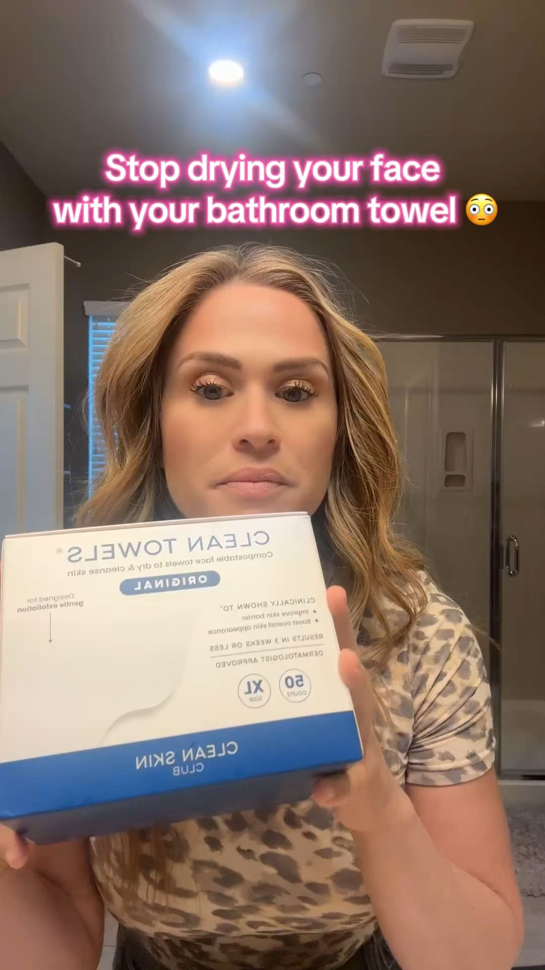 Stop using your bathroom towel on your face 🚨

I had no idea how much bacteria regular towels hold until I switched to these disposable clean face towels. My skin has been SO much happier and I love knowing I’m using a fresh towel every time.

If you struggle with breakouts or sensitive skin you need to try these.

#skincarehack
#skincaretips
#cleanbeauty
#sensitiveskin
#acneprone
