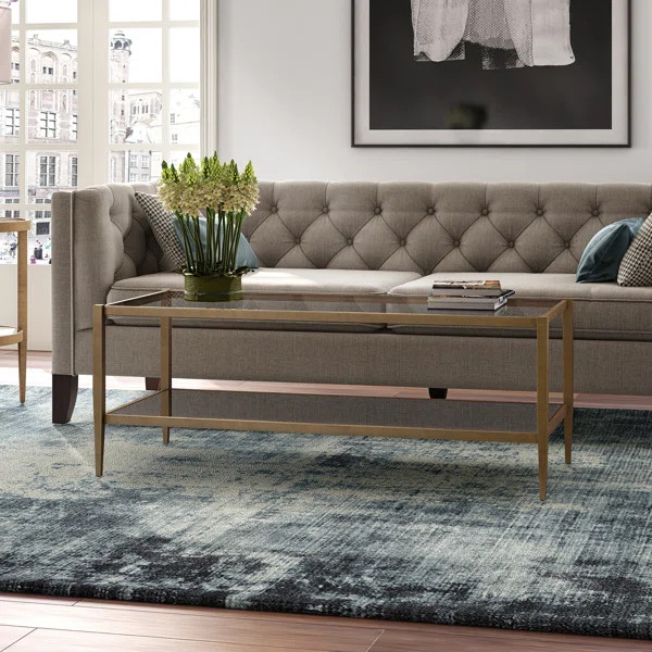 Kewaunee Glass Top Coffee Table | Wayfair North America