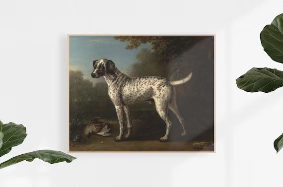 Grey Spotted Hound Print - Vintage Wall Art | Etsy (US)