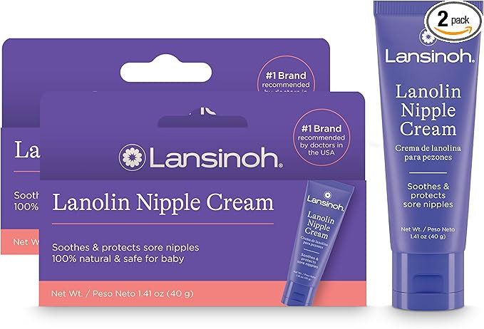 Lansinoh Lanolin Nipple Cream, Safe Nipple Balm for Baby and Mom, Breastfeeding Essentials, 1.41 ... | Amazon (US)
