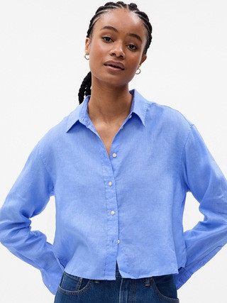 Linen Cropped Shirt | Gap (US)