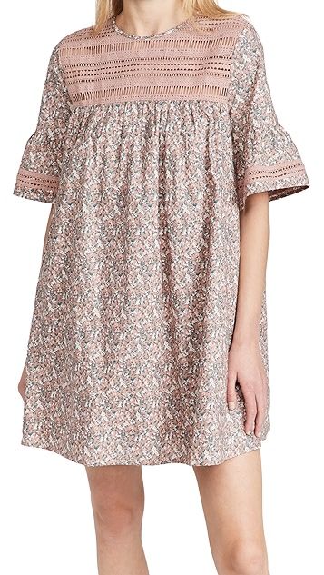 Floral Lace Trim Dress | Shopbop