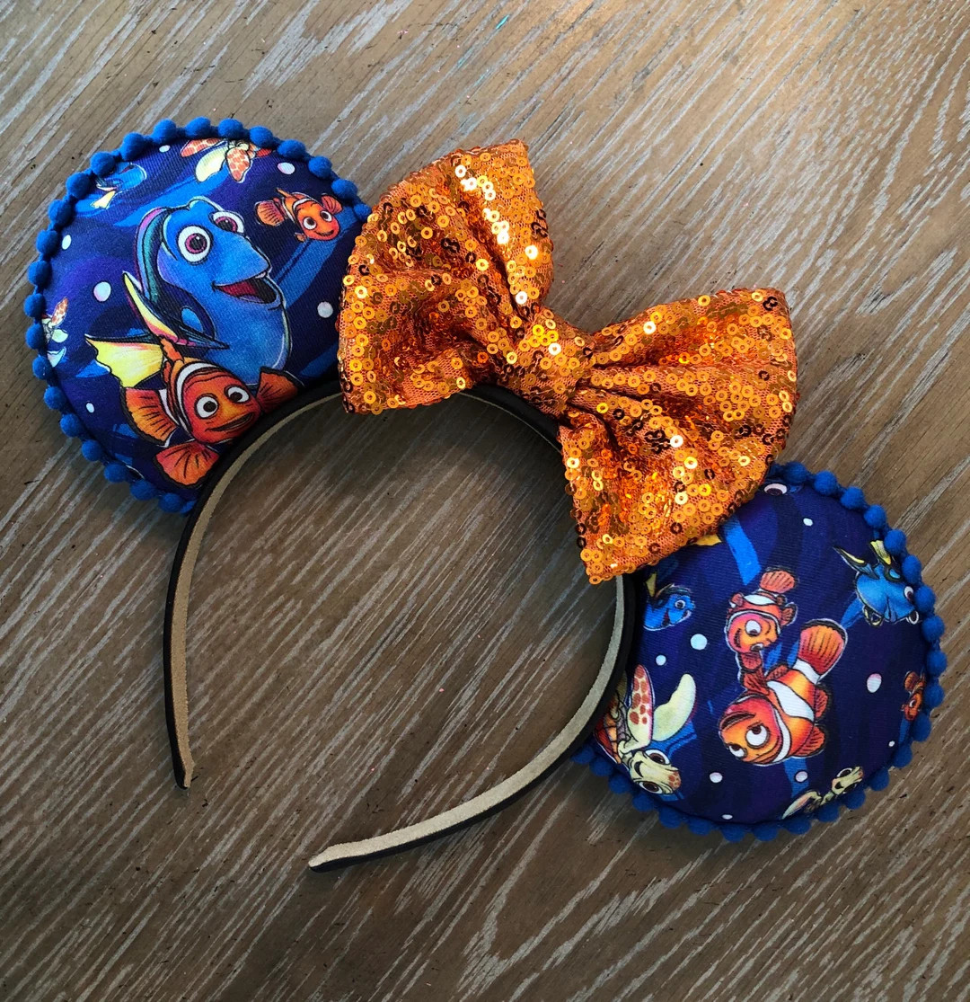 Finding Nemo Mouse Ears, Nemo Mouse Ears, Dory Mouse Ears, Mickey Minnie Mouse Ears - Etsy | Etsy (US)