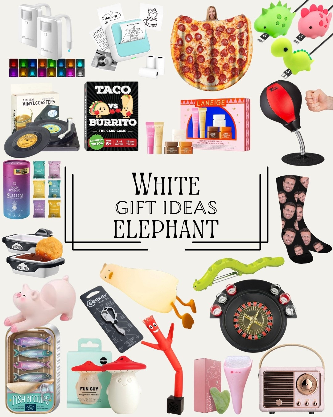 Searching for a white elephant gift to bring to your next party? Amazon has all you need! Check out all I’ve found and grab while you can! 

#whiteelephant #giftideas #amazonfinds #amazongifts 

#LTKFindsUnder50 #LTKGiftGuide #LTKHoliday