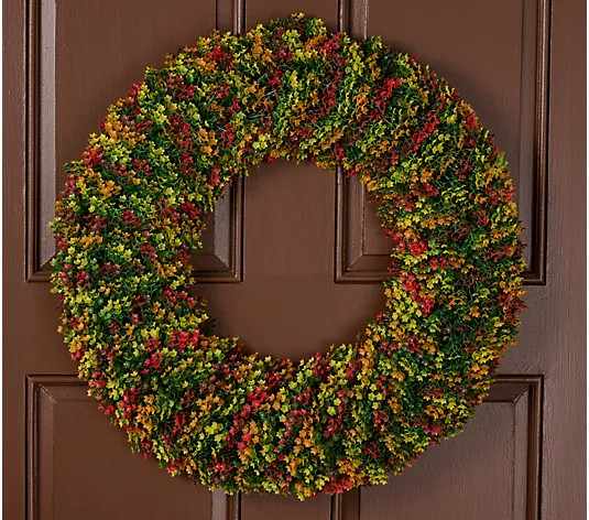 Wicker Park 24" Faux Floral Wreath | QVC