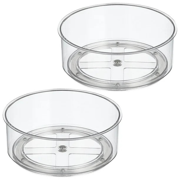 mDesign Lazy Susan Turntable Plastic Spinner for Kitchen Cabinet, Pantry, Fridge, Cupboards, or C... | Walmart (US)